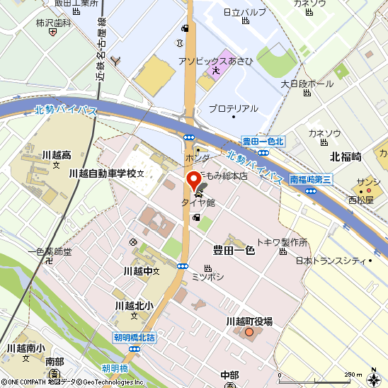 タイヤ館川越付近の地図